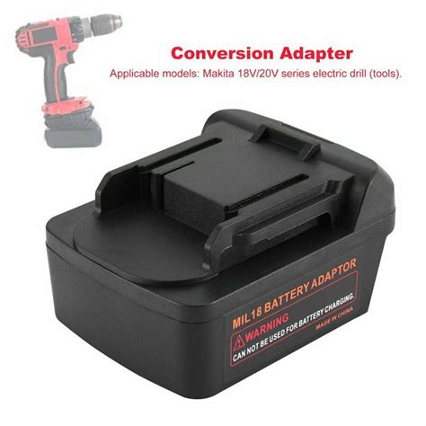 Battery Conversion Adapter For Milwaukee M For Makita V Drill Li