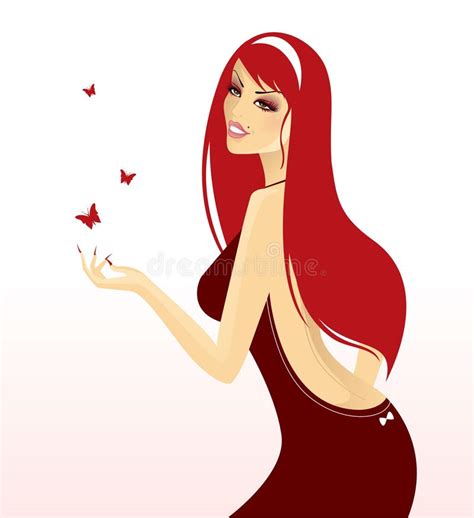 Red Dress Stock Vector Illustration Of Cute Luxury Earring 5090643