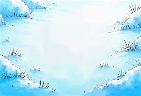 Cartoon Snow Ground Ai Generated Image