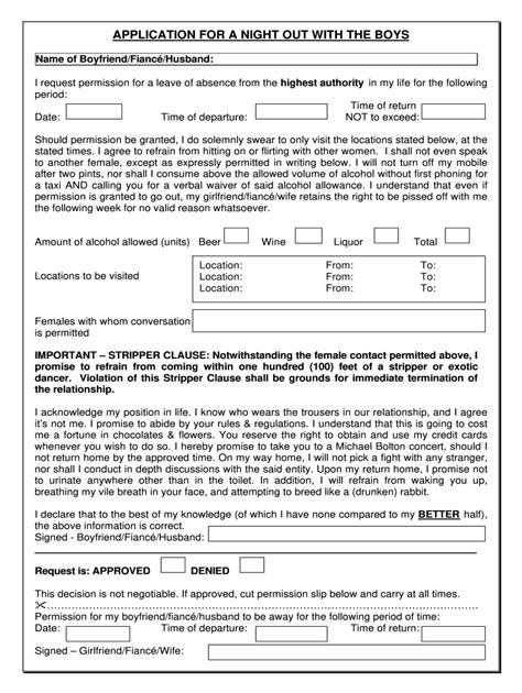 Wife Permission Slip Fill Out And Sign Online Dochub