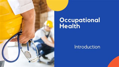 Occupational Health Introduction Youtube