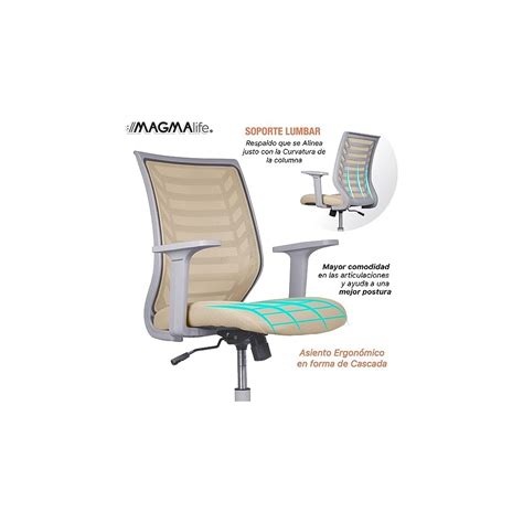 MAGMALIFE Silla de Escritorio Premium Ergonómica Modelo Estelar Silla