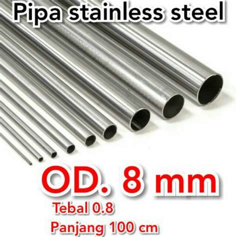 Jual Pipa Stainless 8 Mm Harga Per Meter Indonesia Shopee Indonesia