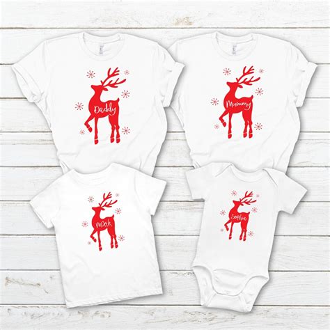 Matching Family Christmas T Shirts / Reindeer Matching Family Christmas ...