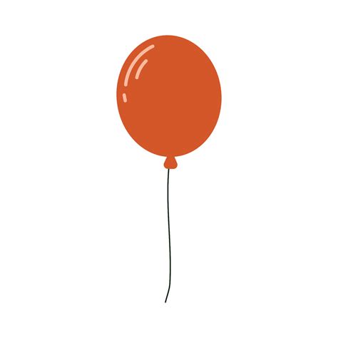 Red Balloon Vector Cartoon Hand Drawn Illustration 17171857 Vector