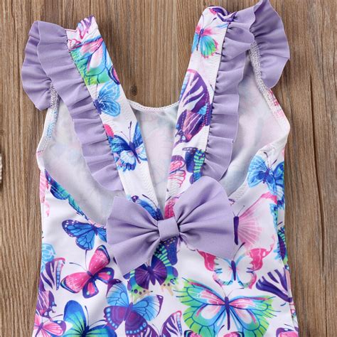 Girls Baby Printed Bikini Cute Bowknot Bathing Sui Vicedeal