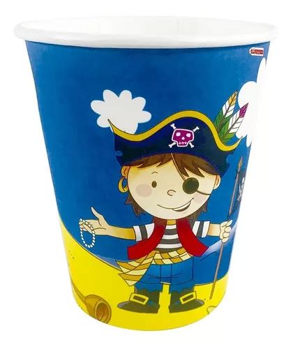 Vasos Descartables Polipapel Piratas X Ciudad Cotill N