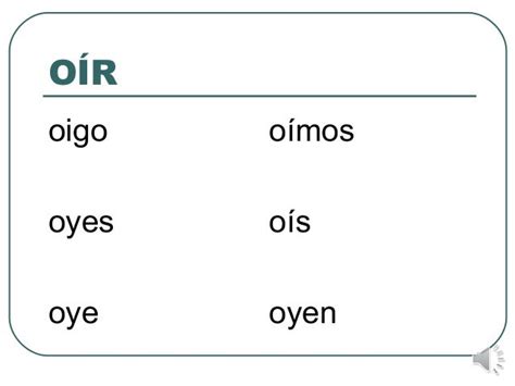 Irregular Verbs In Presente