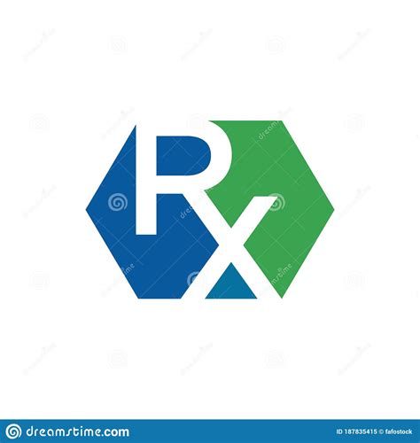 Rx Symbol In Der Hexagonform Vektor Abbildung Illustration Von Grün