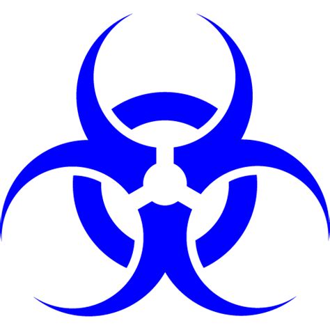 Blue Biohazard Icon Free Blue Sign Icons