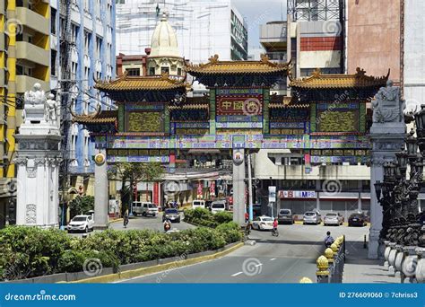 Manila Philippines Circa March 2023 Gate To Manilas Chinatown