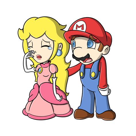 Sad Mario And Peach By Whitemaze On Deviantart