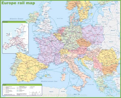 Rail map of Europe - Ontheworldmap.com