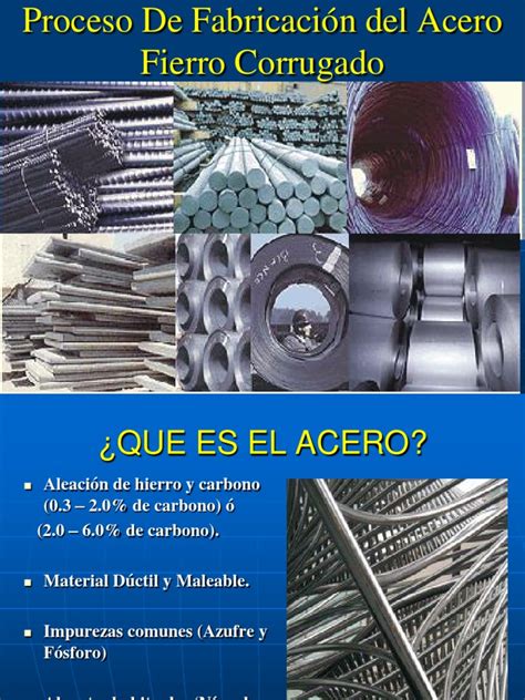 Proceso De Fabricación Del Acero Pdf Arrabio Acero