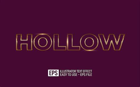 Premium Vector Creative 3d Text Hollow Editable Style Effect Template