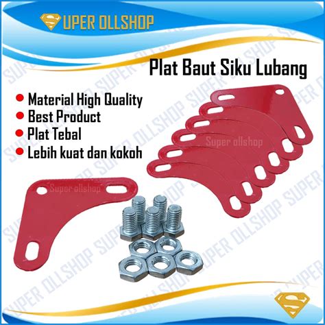 Jual Plat Siku Lubang Abu Abu Plat Mur Baut Siku Lubang Besi 1 Pcs