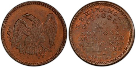 1861 65 Token F 60D 5a Copper PE E B Winans Co OH RB Regular