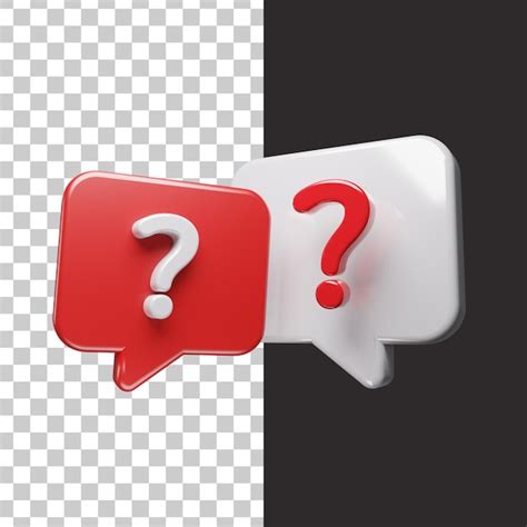 Premium PSD Question Mark In 3d Rendering