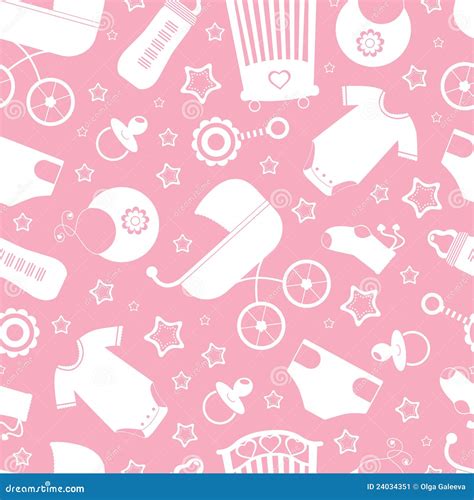 Pink Baby Shower Background Stock Vector - Image: 24034351