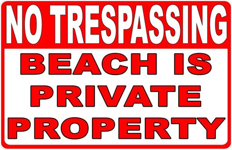 No Trespassing Beach Is Private Property Sign Signs By Salagraphics