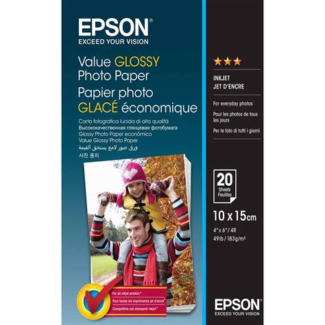 Epson Value Glossy Foto Papier Fotopapier Mindfactoryde