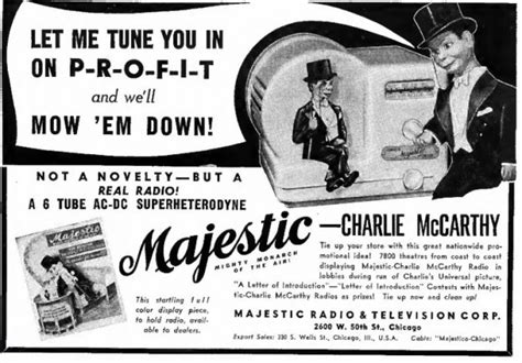 1938 Majestic Charlie Mccarthy