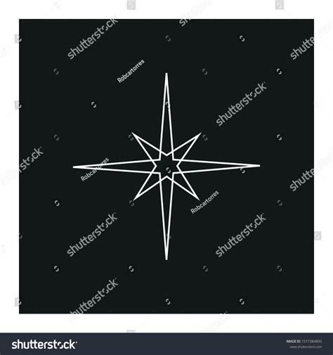 Vector Compass Symbol Icon Formed Simple Stock Vector Royalty Free 1577384800 Shutterstock