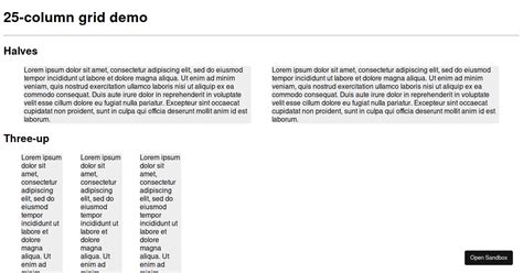 Column Grid Demo Codesandbox