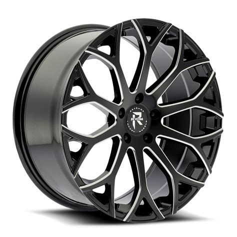 Pacific Wheel Distributors Reno Nevada Rl Gloss Black Red Milled