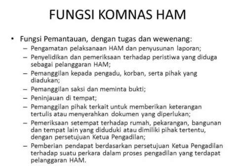 Tugas Komnas Ham Fungsi Komisi Nasional Hak Asasi Manusia