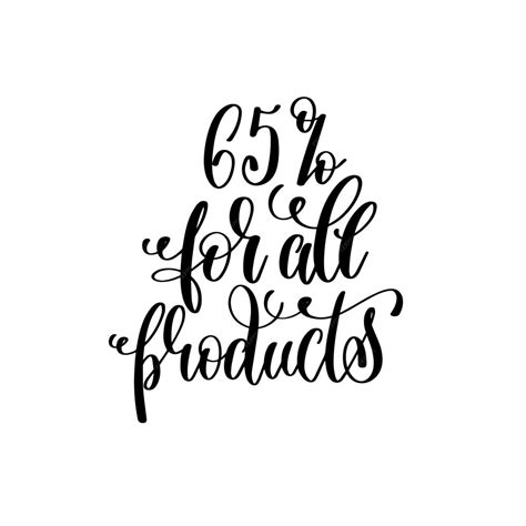 Premium Vector All Products Black And White Hand Lettering