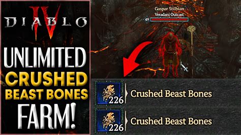 Diablo 4 UNLIMITED CRUSHED BEAST BONE FARM EXPLOIT How To Farm