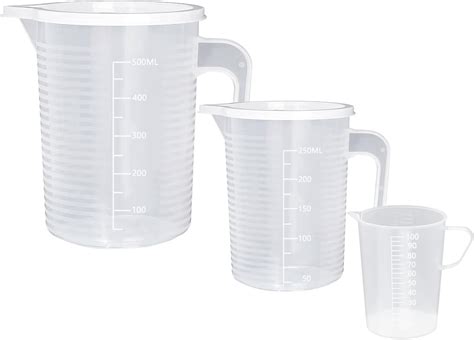 Pcs Plastic Measuring Jugs Hioph Ml Ml Ml Measuring Cups