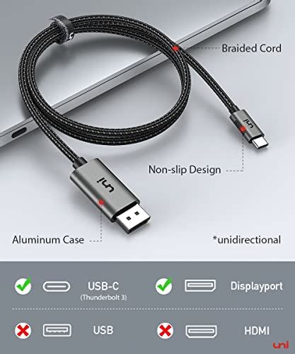 Cable Usb C A Displayport Para Oficina En Casa K A Hz K