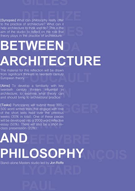 Between Architecture And Philosophy Art Design And Architecture