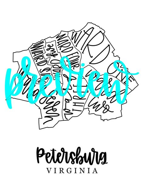 Petersburg VA Map - Etsy