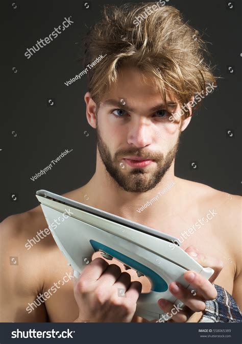 Sexy Naked Handsome Man Messy Hair Stock Photo 558065389 Shutterstock