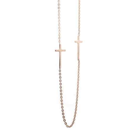 ROSE GOLD CROSS & CHAIN NECKLACE