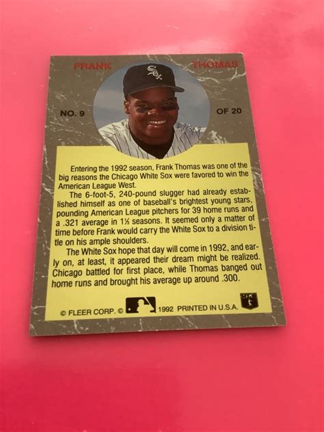 Fleer Ultra All Stars Frank Thomas For Sale Online Ebay