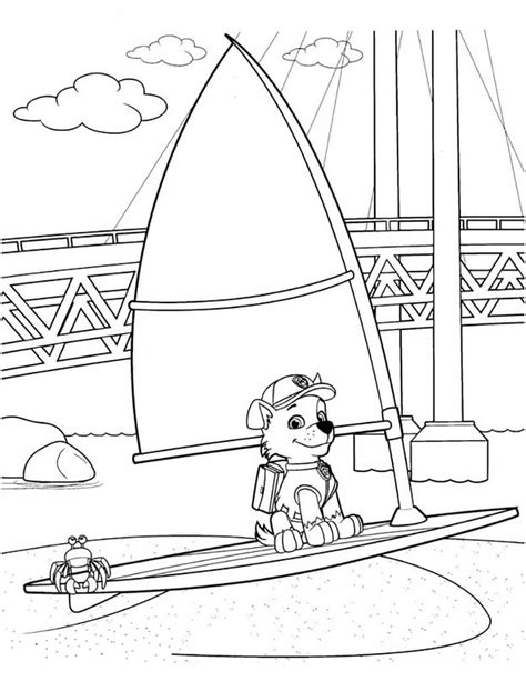 Rocky Paw Patrol 6 Coloring Page - Free Printable Coloring Pages for Kids