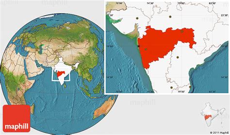 Map Of India Highlighting Maharashtra Maps Of The World Images And