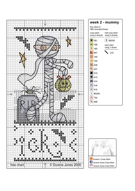 Durene Jones Sal Halloween Of Freebie Cross Stitch Halloween