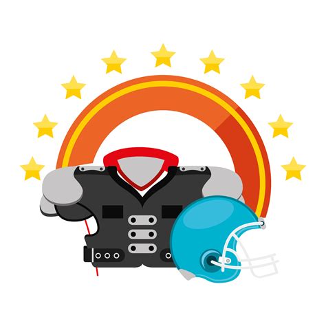 american football helmet with shoulder gear 1869041 Vector Art at Vecteezy