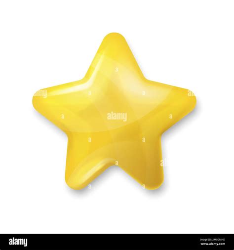 Shiny Golden Star Icon Yellow Stars Glossy Colors Vector Illustration