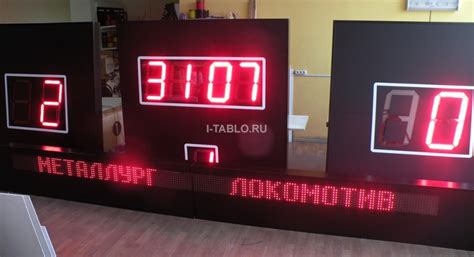 Электронное табло для футбола №3 (4200х1400 мм.)