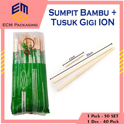 Jual Sumpit Bambu Tusuk Gigi Ion Set Sumpit Steril Sumpit Kayu