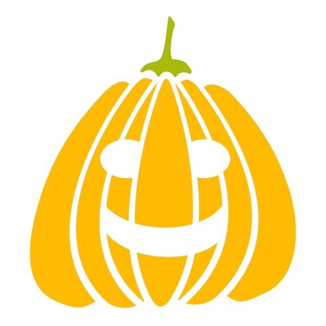 Premium Vector | Pumpkin with a carved Halloween face