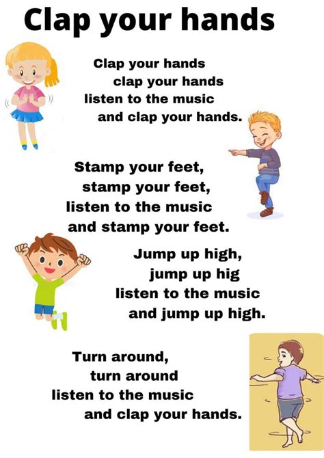 Clap your hands in 2022 | Rhyming poems for kids, Poetry for kids, Kids ...