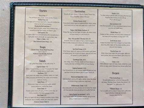 Menu At Pass The Salt Cafe Currituck