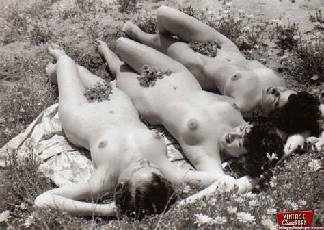 Vintage Outdoor Hot Chicks Posing In Full Nudity Porn Pictures XXX Photos Sex Images